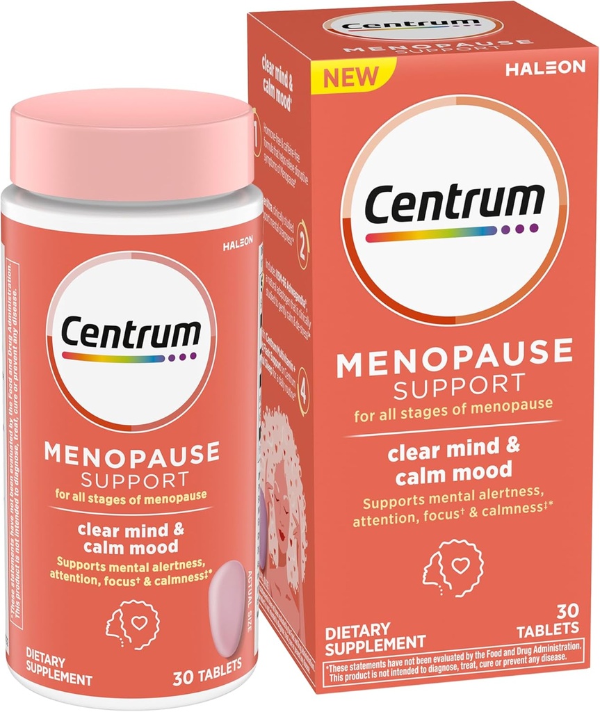 Centru clar mintea și calm Menopauza menopauza tablete de sprijin, cu clinic studiat enXtra, 30 Conte
