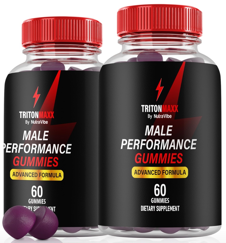 (2 Pack) Triton Maxx Gummies for Men – Official TritonMaxx Formula with Premium Ingredients to Help Maintain Performance, Stamina & Energy | Great-Tasting Gummy, Easy-to-Chew Gomitas (120 Gummies)