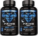 Prime Labs Night Duty - Nighttime Testosterone Booster & Sleep Support - PM Rest & Muscle Recovery Supplements - 60 Count (Pack of 2)