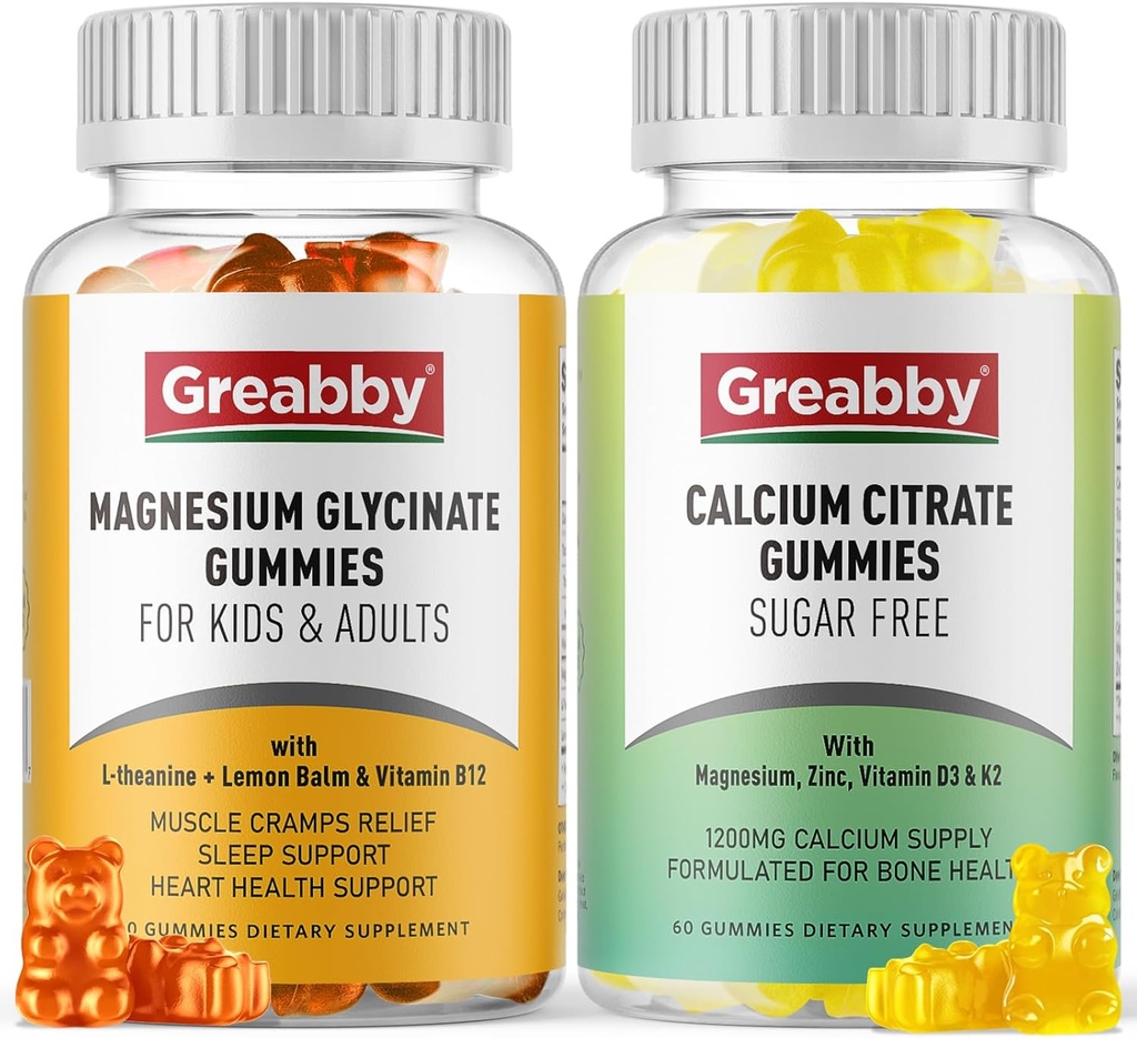 Magenium Glycinate Gummies, Calcium cho trẻ em và người lớn, hỗ trợ xương