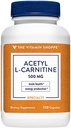 Acetyl-L-Carnitine 500mg - 건강한 뇌 및 기억 기능을 지원하고, 에너지 생산을 승진시킵니다 – CarnipureTM는 비타민 Shoppe에 의해 L 카르니틴 (120의 캡슐)의 가장 순수한 모양을 제안합니다