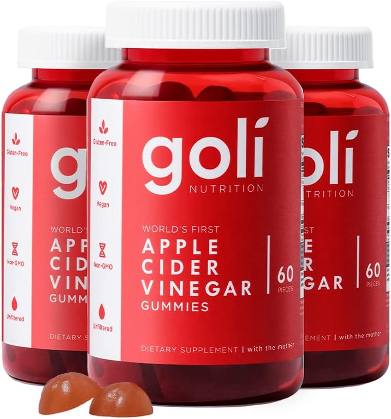 Goli Jabłko Cydr Gummy Vitamin - 180 Hrabia - Witaminy B9 & B12, Żelatyna - Wolna, Gluten- Free, Wegan & Non-GMO