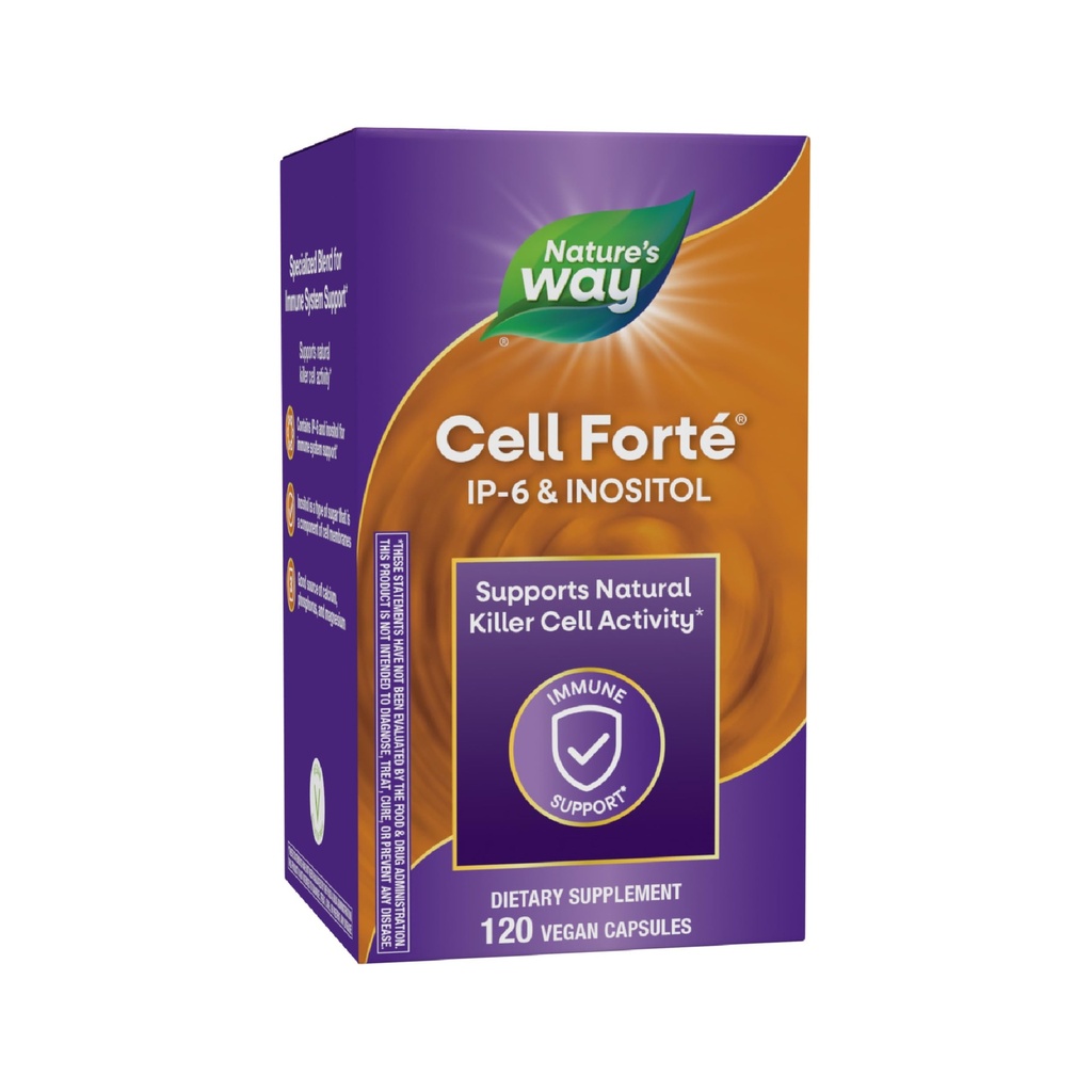 Nature's Way Cell Forté IP-6 & Inositol Immune Support Supplement with Calcium, Phosphorus, and Magnesium*, Gluten-Free, Vegan, 120 Capsules (Packaging May Vary)