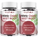 Nitric Oxide Beet Root Gummies – Sugar-Free Beet Chewables, Mixed Berry Flavor with Grapeseed Powder, Pomegranate, Vitamin C & B12 – Nitric Oxide Supplements for Men – 60 Gummies (2 Bottles)