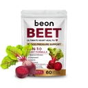 Beon Beet Root Chews Supplement with 500mg Beetroot, CoQ10 & Grape Seed Extract, Supports Circulation & Natural Energy, Pomegranate Berry Flavor, 60 Chews