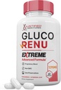 Gluco Renu Extreme 1295MG Pílulas de suporte Glyco Fórmula Advacned Gluo Renew Glycogen Support Formulado com Berberine Turmérica Resveratrol Alho Amargo Meloeiro Leite Cardo 60 Cápsulas