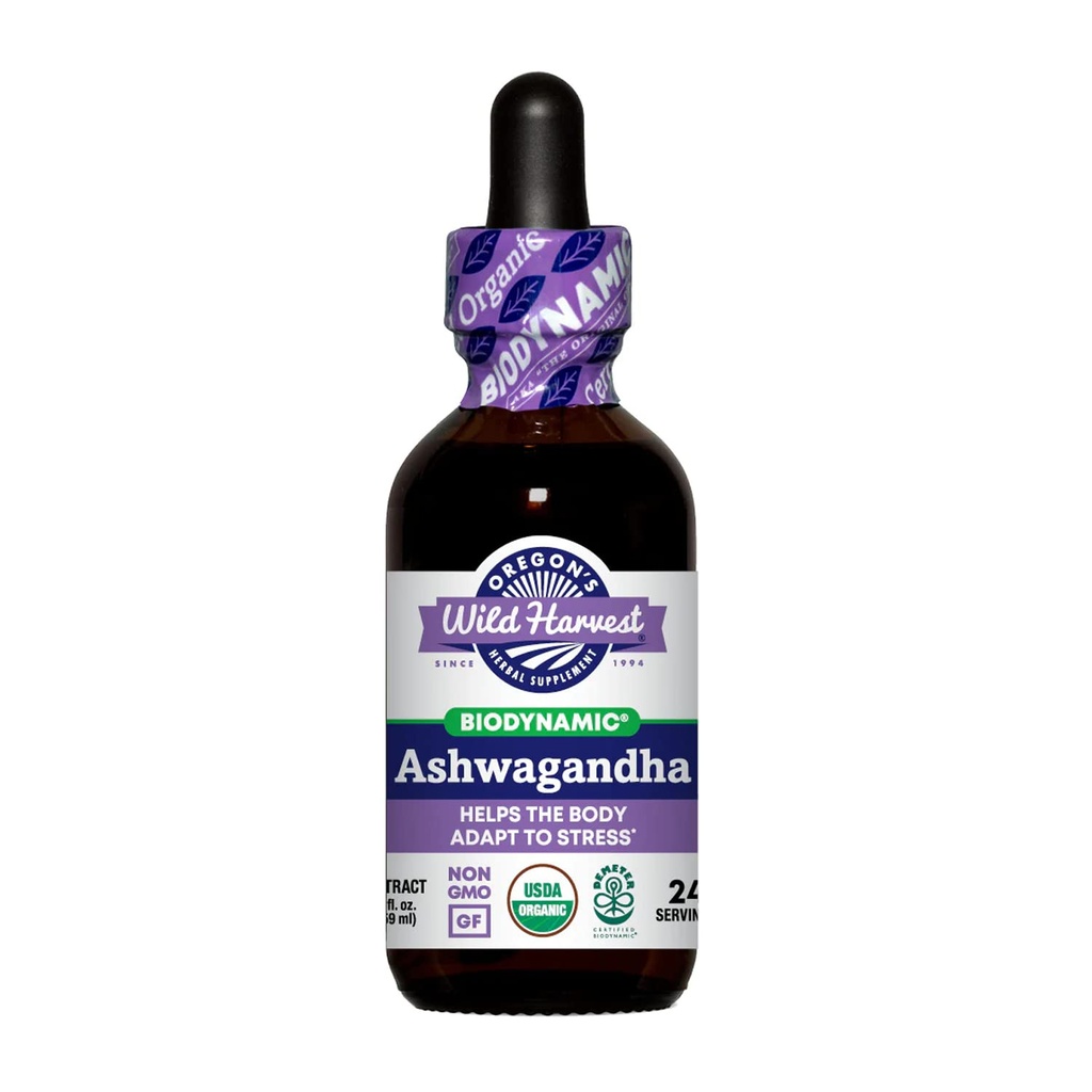Oregon's Wild Harvest Ashwagandha, biodynamic 2oz, 2 Fl Oz