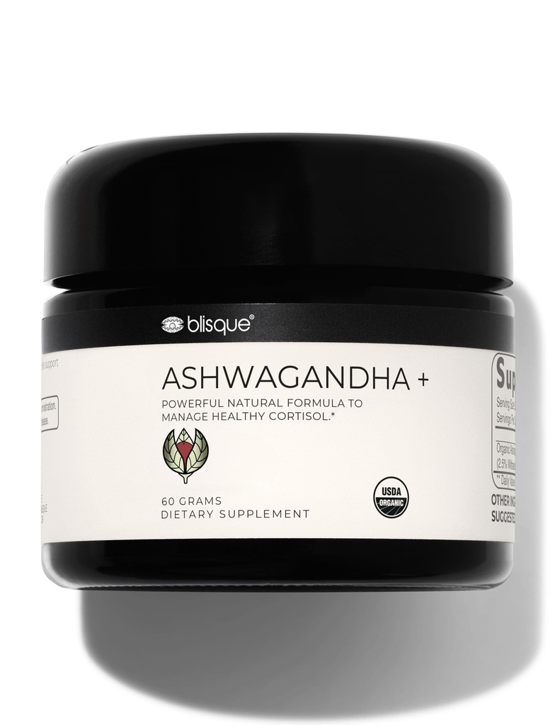 Blisque - Extremely Bitter Organic Ashwagandha Paste | This is a Paste that Needs to be Scooped with a Spoon. These are NOT Capsules. | Very Bitter | 60 Grams | Contains Glycerin