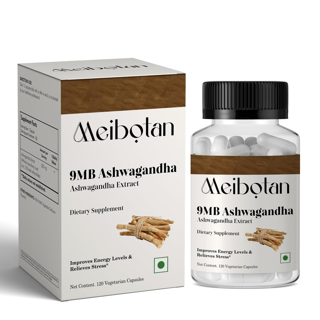 Ashwagandha 500 mg - 120 Veggie Capsules,Ashwagandha Powder and Root Extract - Stress Relief, Mood Enhancer