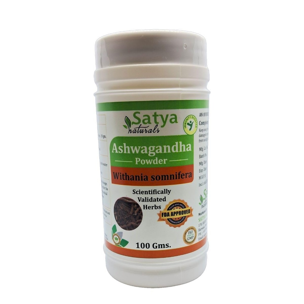 Ashwagandha (Withania Sominfera) Powder for Men and Women | Ayurvedic Herbal Powder Supplement/Remedy | Pack of 100 GMS. (1 Pack of 100 GMS.)