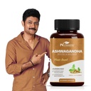 Pure Ashwagandha Capsules 500mg for Energy | Only Ashwagandha Root Extract Supplement | Immunity & Strength | 60 Caps