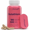Reduced Glutathione 500mg – with White Milk Thistle and Alpha Lipoic Acid, 180 Vegetarian Capsules, Natural Antioxidant, 3-Month Supply, GMP Certified, Made in USA