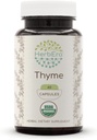 HerbEra Thyme USDA Organic 60 capsule | Integratore naturale di erbe | Capsule vegetariani biologici certificati e timo organico (Thymus Vulgaris) Foglia secca (60 capsule)