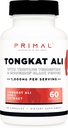 Primal Tongkat Ali Capsules(60个Capsules / 30个服务对象,每名服务对象1,000毫克) - 男子长杰克补充剂,Gluten Free,非GMO草药营养补充剂
