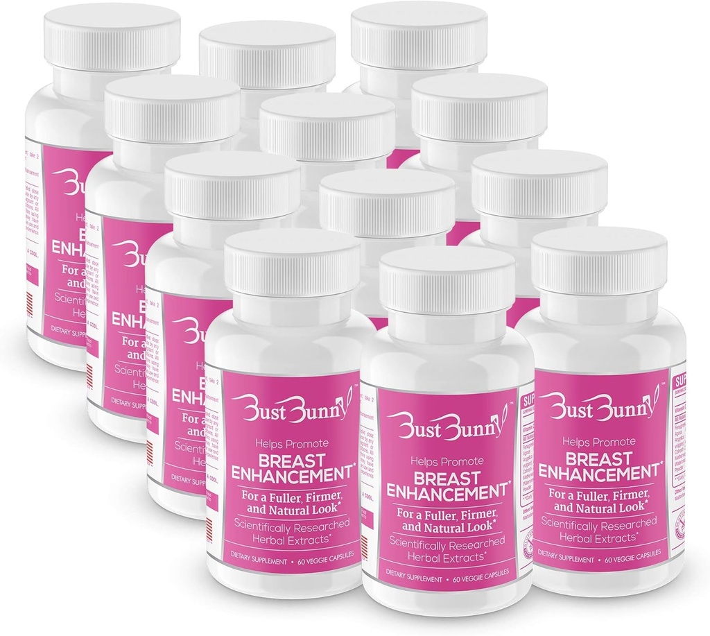 Bust Bunny Breast Enhancement Pills - Vegan Friendly - 12 miesięcy dostaw 124; # 1 Natural Way to Enlarge Breast and Increase Bust Size
