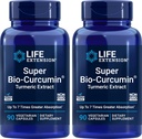 Life Extension Super Bio-Curcumin Turmeric Ekstraktı 400mg, 90 Veg Caps (Paket 2) - Vegetarian Capsule - GMO - Yüksək Absorbable