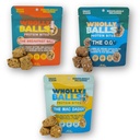 Wholly Balls Protein Bites – Healthy Plant-Based Snack | High Protein, Low Sugar, Gluten-Free Energy Balls (Pack of 3, Classic Combo Bundle)