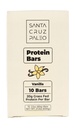 Santa Cruz Paleo Protein Bar – 20g Grass-Fed Whey & Collagen Protein – Wildflower Honey Sweetened, No Seed Oils, High Protein Snack Bar (Vanilla Flavor, Pack of 10)