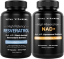 Bitaminak Resveratrol kapsulak + NAD+ Gehigarria