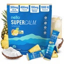 Nello Supercalm Powdered Drink Mix, Cortisol Reducer* and Sleep Aid Supplement, L Theanine, Ksm-66 Ashwagandha, Magnesium Glycinate, Vitamin D 3, No Sugar, Non GMO, On The Go, 20 Ct, Pina Colada