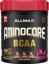 AllMAX Nutrition AMINOCORE BCAA, Pink Lemonade - 945 g Powder - 8.18 gs của chi nhánh Amin acids per Service - không có người lấp lánh hay không có người ăn xin - Sugar - 90 phục vụ