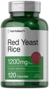 Horbäach Red Yeast Rice 1200 mg | 120 Capsules | Non-GMO, Gluten Free Supplement