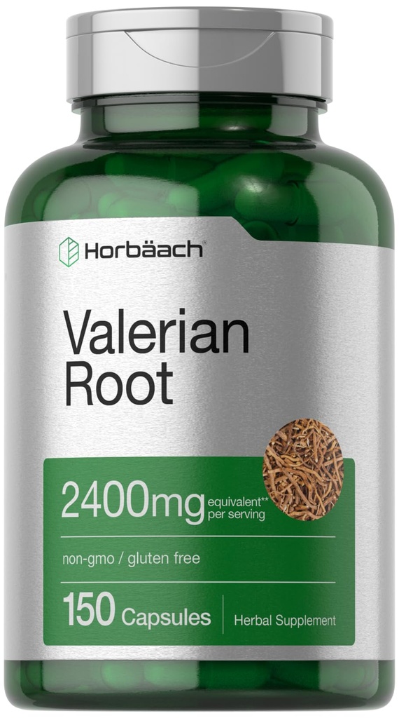 Horbäach Valerian Root Capsules | 150 Count | Extract Supplement | Non-GMO, Gluten Free