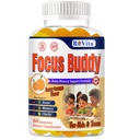 Focus Buddy Kids Focus and Attention Supplements, Kids Omega 3 Gummies with DHA, Memory Gummies for Kids, Brain Focus Gummies for Teens, Childrens Vitamins - 60 Gummies