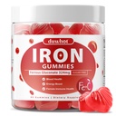 Iron Supplement for Women Teen Girls, Ferrous Gluconate 324 mg, Iron Gummies with Vitamin C, A, B, Folate, Copper, Zinc, Energy & Blood Support, Immune Health, Sugar Free 60 Gummies