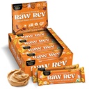 Raw Rev Vegan Protein Bars- Creamy Peanut Butter & Sea Salt, 12 bars, Non-GMO, Plastic-Neutral, Nothing Artificial, Glo Formula, Gluten-Free, Keto-Friendly, Paleo, Kosher, Soy-Free, No Sugar Alcohols, No Stevia.