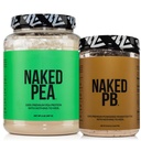 NAKED Pea Protein Powder 2LB (30 Servings) PB Powdered Peanut Butter 1.5LB (45 Servings) – Vegan; Bulk; Non-GMO; Gluten Free; Soy Free