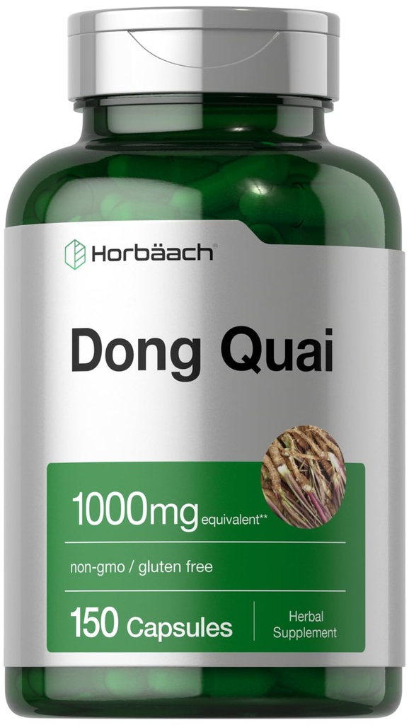 Horbäach Dong Quai Capsules | 150 Count | Non-GMO and Gluten Free Supplement | Traditional Herb