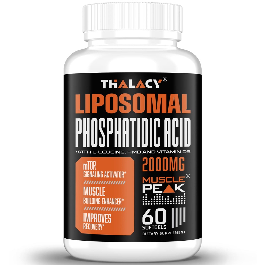 2000mg Liposomal Phosphatidic Acid Muscle Builder (PA), High Absorption Muscle Building Supplements for Men & Women | Muscle Gainer, mTOR Protein Synthesis & Lean Muscle, Strength,60 Capsules