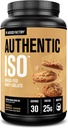 Fábrica Jacked Authentic ISO Grass Fed Whey Protein Isolate Powder - Bajo Carb, no GMO Muscle Building Protein w / No Fillers, Post Workout Recovery, Vainilla Oatmeal Cookie