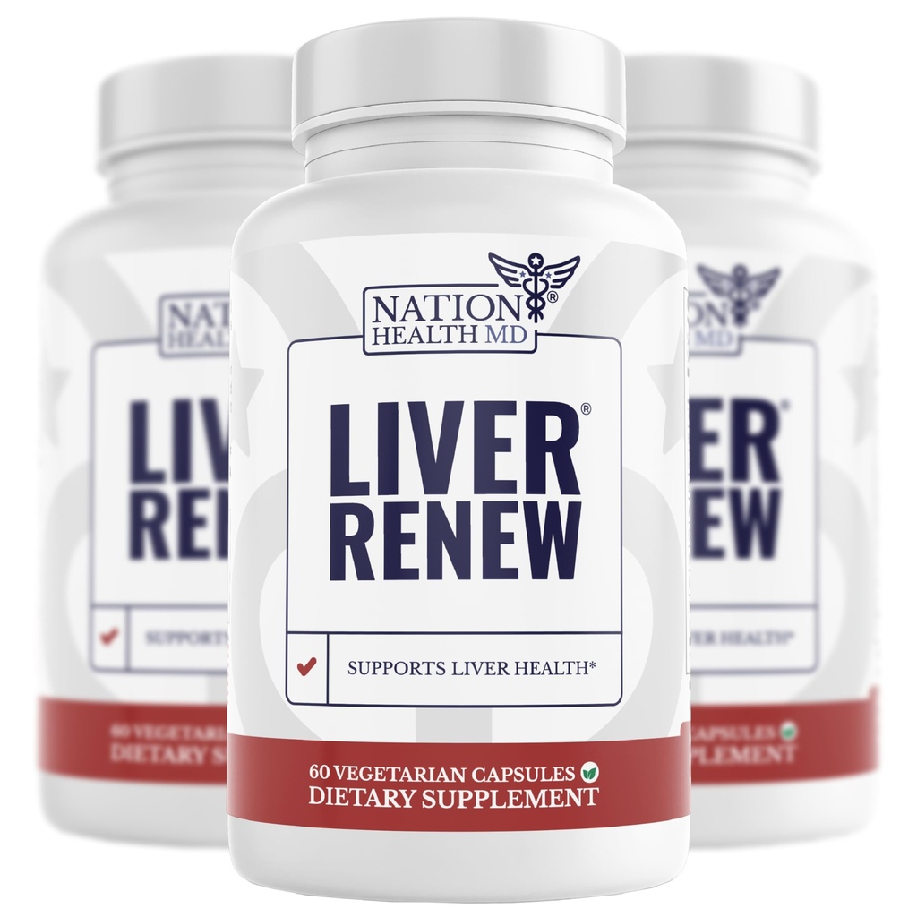 Liver Renew - Liver Cleanse Detox & Repair - Liver Support Supplement with Artichoke Extract, Milk Thistle, Dandelion and Turmeric - 180 Capsules