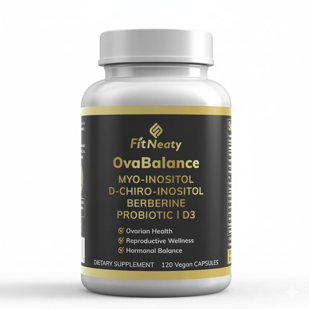 OvaBalance Women's Wellness Support with Myo-Inositol, D-Chiro-Inositol, Probiotics & Vitamin D3 120 Vegan Capsules