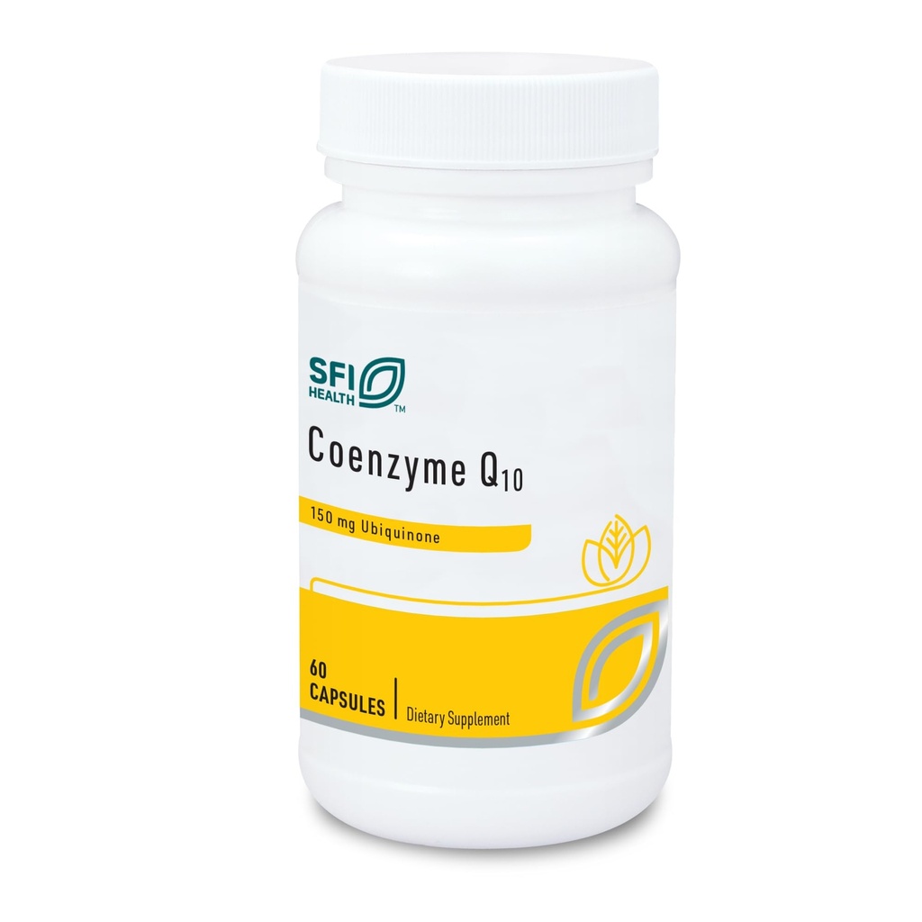 SFI Health Klaire Labs Coenzyme Q10-150 Milligrams CoQ10 as Ubiquinone, Hypoallergenic Formula for Cardiovascular & Cellular Energy Support (60 Capsules)