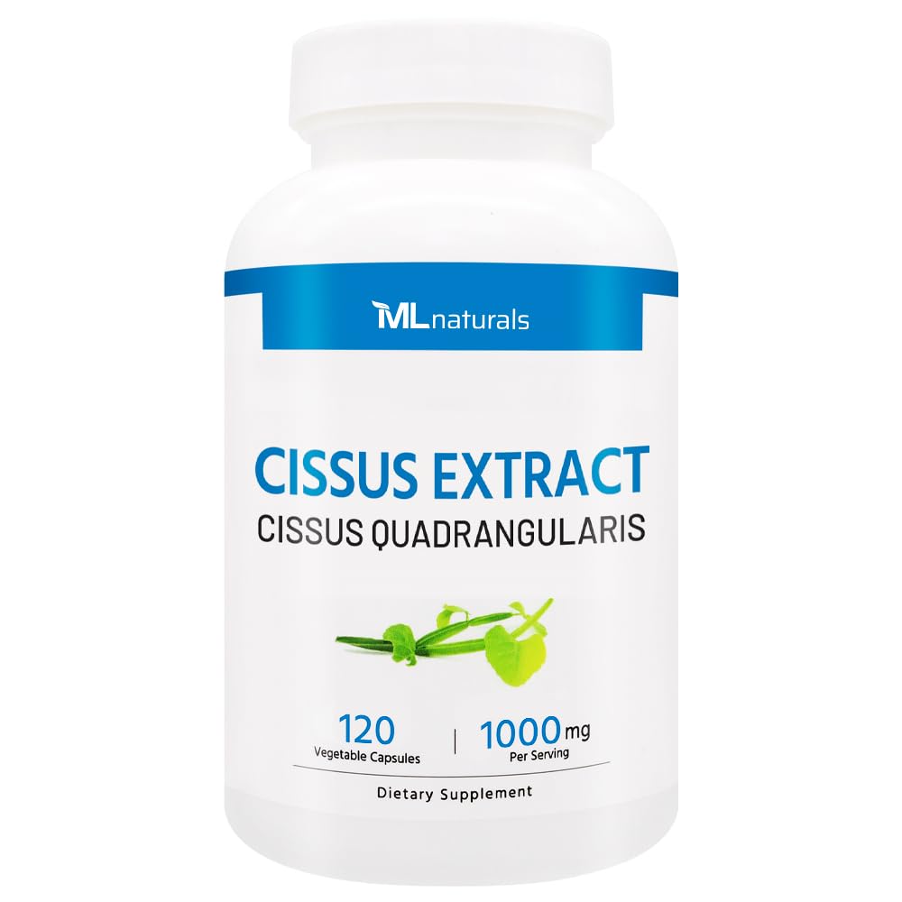 ML Naturals Cissus Extract 1,000mg (Per Serving) – 120 Vegetable Capsules – Supports Joint & Bone Health – Non-GMO