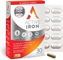 الملحق الحديدي النشط 25mg - Clinically Proven to Increase Iron &apos; Energy Levels - Gentle, Non-Constipating, Highly Absorbed – 30 Capsules