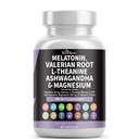 Melatonin Capsules with Valerian Root, Ashwagandha, L-Theanine, Magnesium, 5-HTP, GABA, Chamomile, Lemon Balm, Passion Flower, Griffonia Extract, Vitamin C & L-Glycine Supplement