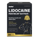 Sumifun Lidocaine Patches Maximum Strength - 30 Counts Pain Relief Patch for Back Aches Muscle Soreness Stiff Neck Joint Pain Topical Analgesic (Large, Count, 30)
