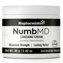 Nupharmisto Numbing Cream Maximum Strength : Long Lasting Numbing Cream with 5% Lidocaine Emu Oil and Arnica 80 g / 2.82 oz