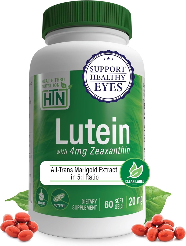 Lutein 20mg cu Zeaxanthin 4mg 60 Softgels 
