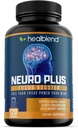 Healblend Neuro Plus Focus Booster - Advanced Brain Support Supplement with Vitamin B6, B12, Folate - Улучшает память, концентрацию, умственную ясность и когнитивные функции - 120 капсул