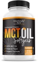 Intentionally Bare Organic MCT Oil Capsules -70% C8 and 30% C10 MCT Supplement- Clean Energy, Brain Health, Mood & Focus -Coconut C8 Pills for Low Carb, Keto & Paleo & Great for Travel-300 Soft Gels