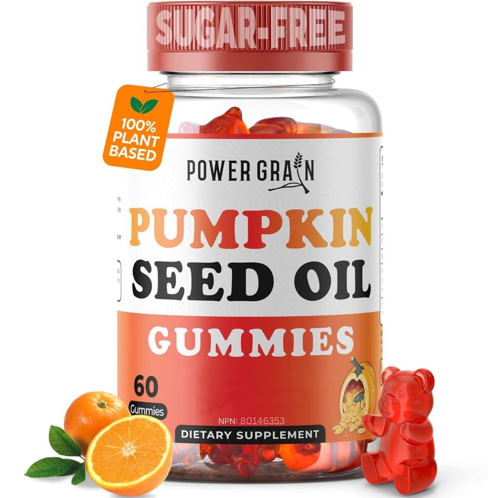 Sugar-Free Pumpkin Seed Gummies – 4000mg/Serving – Hair Growth, Youthful Skin & Prostate Support – Immune & Urinary Tract Support-Natural Source of Essential Fatty Acids