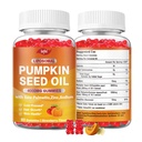 Lofei Pumpkin Seed Oil Gummies 4000mg,Pumpkin Seed Oil with Saw Palmetto Supplement for Hair Growth,Prostate &Skin Health,Cold Pressed,Sugar Free,Strawberry Flavor, 60 Gummies