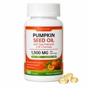 DR.VITAPOSY Pumpkin Seed Oil Softgels with Saw Palmetto, 2-in-1 Botanical Formula, 1500mg per Serving, Adults' Daily Wellness Support, Non-GMO, Gluten Free, Softgels, 180 Count, 60 Servings