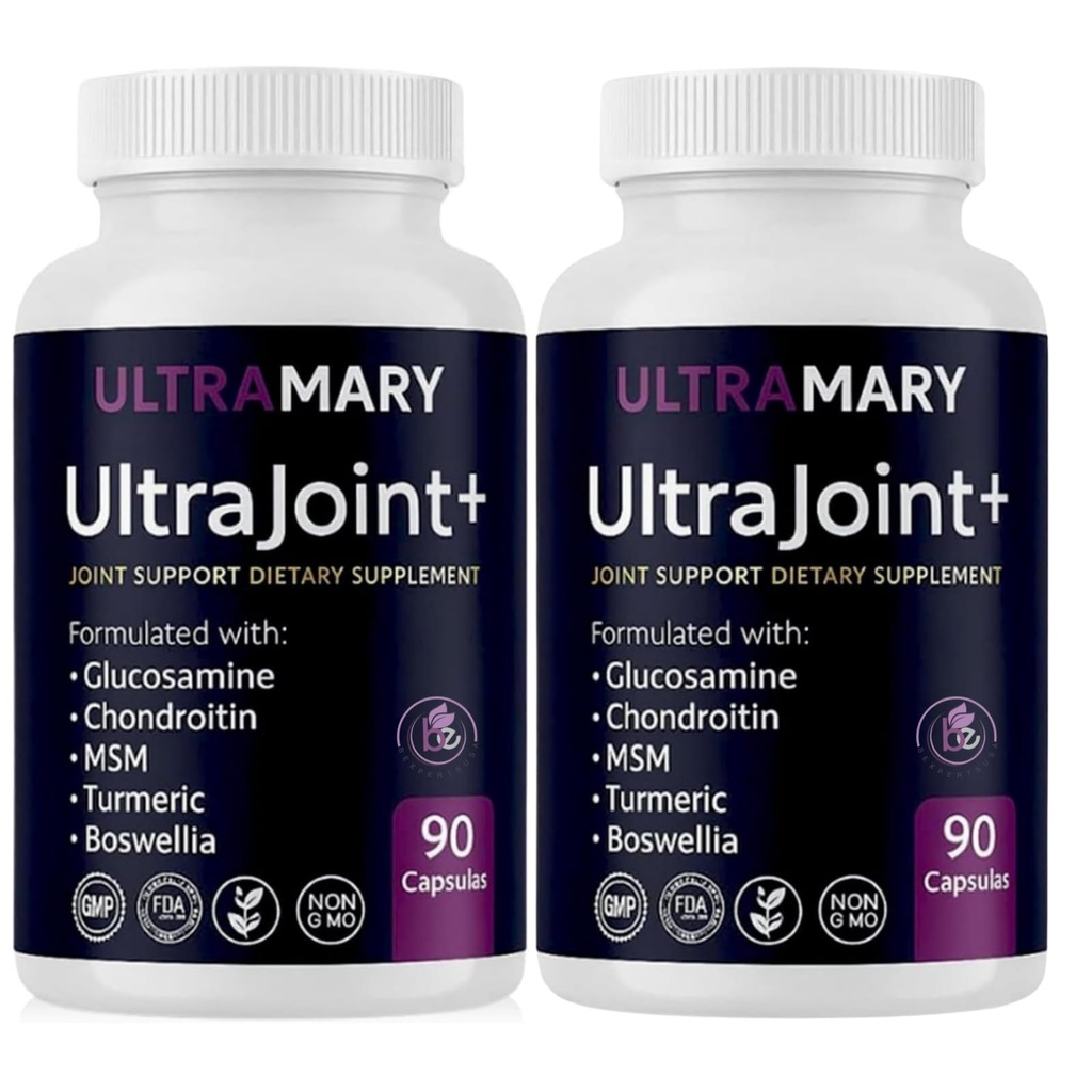 Glucosamine Chondroitin MSM,Joint Support Supplement–1500 mg per Serving,W/Turmeric(Curcuma)Boswellia Bromelain,Supports Joint Comfort,Mobility & Flexibility–Articulaciones–90 Caps(2 Pack)Bexpertsusa