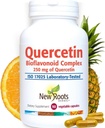 NEW ROOTS HERBAL Quercetin med Bromelain Capsules | 4-i-1 Formel med Quercetin, Bromelain, Bioflavonoids och Rutin | Heart Health och Immune Support Supplement (90 Veggie Capsules), Non-GMO
